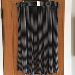 Striped Gap Midi Skirt